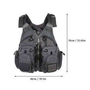 lot 13639 image: JKSPORTS Fly Fishing Vest Fishing Safety Life Jacket for Swimming Sailing Boating Kayak Floating Multifunction Breathable Backpack for Men and Women Kayak Vest Swim Vest (Orange,with Foam)
