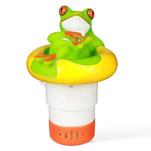 lot 14100 image: ODJSY Mini Frog Floating Chlorine Dispenser, Pool Chlorine Floater for 1 Tablets, Adjustable Release ChlorineBromine Tablet Floater for Small Kiddie Pool, Inflatable Pool, Hot Tub and Spa