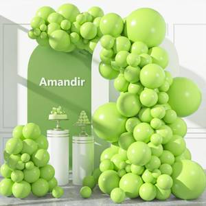 lot 14125 image: Amandir 153pcs Lime Green Balloons Arch Garland Kit Different Sizes
