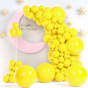 lot 14133 image: Yellow Balloons, 140pcs 18 12 10 5 Inch Different Sizes Balloons