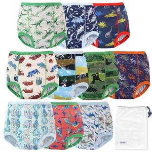 lot 14143 image: EZ Moms 10 Packs High Waist Potty Training Underwear for Boys Double Absorption Toddler Training Pants 3T-4T Reusable Dinosaur Toddler Underwear Boys 3T Kid Confident Pee Pants with a Laundry Bag