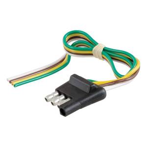 lot 14146 image: CURT 58030 Trailer-Side 4-Pin Flat Wiring Harness with 12-Inch Wires