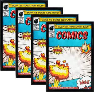 lot 14154 image: Memory Keeper Black Comic Book Frame, 4 Pack, 6 34 x10 14 Display Frame