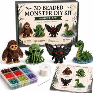 lot 14172 image: YADUO Tiny 3D Beaded Animal DIY Kit, Easy DIY Beading Embroidery Kit with 4 Cute Designs, Cute Bird & Animal Beading Craft Set, Handmade Bead Art Mosaic Kit for Adults,Beginners (Mysterious)