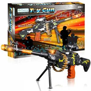 lot 14174 image: ArtCreativity Toy Gun with Scope, Stand and Realistic Sound Effects - Military Toy for Boys Aged 8-12