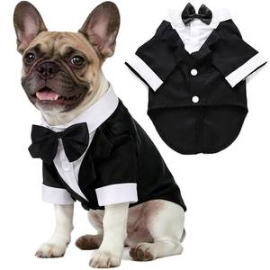 lot 14179 image: Dog Tuxedo with Bow Tie, Formal Wedding Suit for Small Medium Puppy Dogs