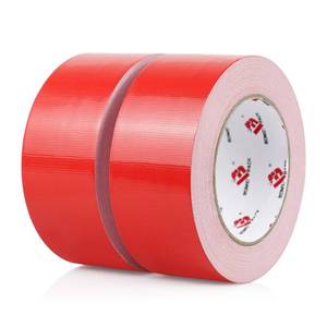lot 14181 image: 2 Pack Red Duct Tape Heavy Duty,9 Mil Thickness,2 Inches x 30 Yards,Strong Industrial Strength,Flexible,No Residue,Waterproof and Tear by Hand,Multi-Use for Indoor & Outdoor Repairs