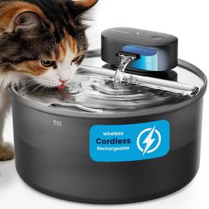 lot 19821 image: oneisall 108oz3.2L Cordless Cat Water Fountain for Cats & Small Dogs