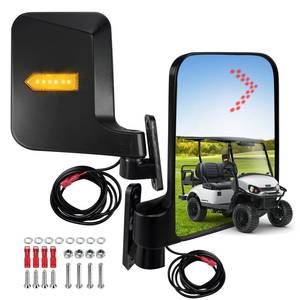 lot 19823 image: 2 PCS Golf Cart Side Mirrors with Turn Signals, 7.1 � 5.3 HD Rearview Mirrors, Compatible with Club Car EZGO Yamaha Most Golf Cart Brands
