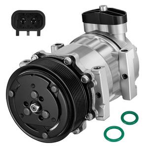 lot 19832 image: BDFHYK 60-02144NA AC Compressor with Clutch Compatible with Kenworth C500, K270, K370, T170, T270, T370, T400, T2000, T300, T600A, T800, W900, K300, K100E, Compatible with Peterbilt 320, 385