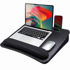 lot 19846 image: HUANUO Laptop Lap Desk with Cushion, Fit up to 15.6 Laptop, Black