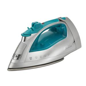 lot 19862 image: Sunbeam Turbo Steam Iron 1400W Quick Heat Stainless Steel Soleplate Shot of Steam Horizontal and Vertical 3 Way Auto Off 240ml Water Tank White Teal