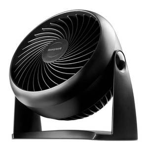 lot 19863 image: Honeywell TurboForce Air Circulator, Small Tabletop Fan, Quiet Personal Fan for Home or Office, 3 Speeds, 90 Degree Pivoting Head, Black, HT900