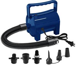 lot 19872 image: Artigarden Electric Air Pump Portable 460W Quick-Fill Air Pump Air Flow 45CFM 2.1PSI with Hose 5 Nozzles 120V AC Inflator Deflator Pump for Air Mattress Air Bed Inflatable Cushion Boat Swimming Ring