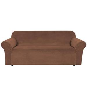 lot 19878 image: H.VERSAILTEX Stretch Velvet Sofa Covers Large Couch Covers Sofa Slipcovers Furniture Protector with Non Slip Elastic Bottom Feature Thick Comfy Rich Velour (Extra Wide Sofa 98-105, Caramel Cafe)