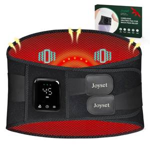 lot 19882 image: Joyset Cordless Heating Pad for Back, 5 Heat & 5 Vibration