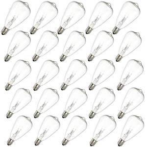 lot 19883 image: Romasaty 25-Pack ST35 Light Bulbs Replacement Edison Clear Bulbs -5 Watts C7E12 Screw Base for IndoorOutdoor Patio String Lights