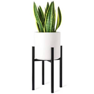 lot 20339 image: Mkono Plant Stand Indoor, Tall Metal Flower Pot Holder, Fit 8-10 Pot Black