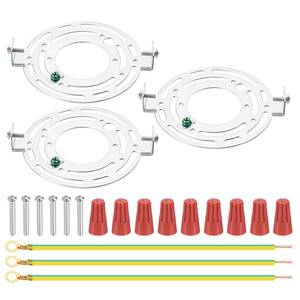 lot 20345 image: PATIKIL 115mm (4.53) Universal Light Fixture Mounting Bracket Kit, 3 Set Light Crossbar Round Ceiling Plate with Screw for Wall Light Ceiling Light Pendant Chandelier