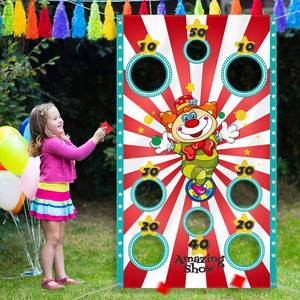 lot 20347 image: Blulu Carnival Toss Game Banner with 3 Bean Bags