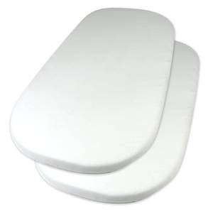 lot 20356 image: HonestBaby 1-Pack Organic Cotton Fitted Bassinet Sheet, White, One Size