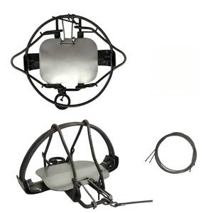 lot 20358 image: 2 Pack Humane Small Animal Spring Cage Trap, Reusable Easy Setup Trap for Farms, Yards and Gardens for Groundhogs, Moles, Squirrels, Possums (7in-Galvanized)