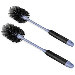 lot 20425 image: ZHAYAO Long Handle Bottle Brush, 2 Pack Reusable Water Bottle Cleaner Brush