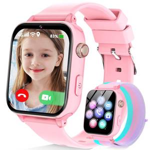 lot 20428 image: 4G Kids Smart Watch Phone GPS, Smartwatch for Boys Girls Ages 4-12 Years with Video Call Chat Class Mode SOS Camera Alarm Games Parental App Touch Watch Gifts for Children (Includes SIM Card) Pink