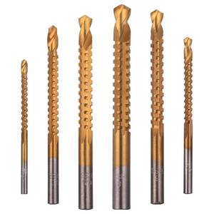 lot 20436 image: Rocaris 6 Pack 3-8mm Titanium Coated HSS Twist Drill Bits