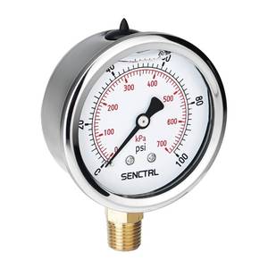 lot 20455 image: SENCTRL 100 Psi Lead-Free Glycerin Liquid Filled Low Water Pressure Gauge
