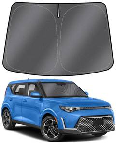 lot 20461 image: Mixsuper Liner Windshield Sun Shade for Kia Soul 2020-2025 2026 Windshield Sunshades for Soul Accessories Front Window Sun Shades Cover Foldable Sun Visor Keep Cool Block UV Heat