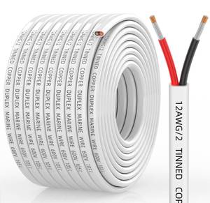 lot 20463 image: CONEPY 12 Gauge Marine Wire, 12 Gauge Wire Duplex Marine Grade Cable, 50FT