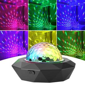 lot 20475 image: Rechargeable Disco Ball Lights, Mini RGB Party Lights Sound Activated, Strobe Stage Light Perfect for Halloween Christmas Events Birthday Wedding Decorations Home Room Dance Parties