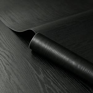 lot 20492 image: Amaowdc Black Wallpaper Wood Peel and Stick Wallpaper Wood Contact Paper