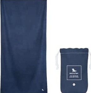 lot 20379 image: Dock & Bay Microfiber Beach Towel 100% Recycled Quick Dry Navy