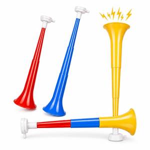 lot 1590 image: 3 Pack Vuvuzela Collapsible Stadium Horn 24 Inch Trumpet Blow Soccer Horns