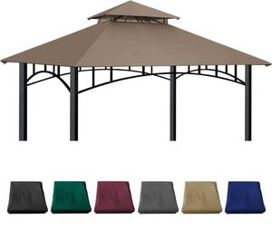 lot 1614 image: Gazebo Replacement Cover 10x10 FT Canopy Top