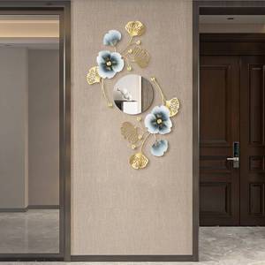 lot 1628 image: Tandefio 3 Pcs Metal Decorative Wall Mirrors for Living Room Metal Ginkgo Leaf Mirror Modern Creative Wall Decor Art Hanging Decor Mirror for Entrance Bedroom Living Room(Vintage Gold,16.inches)