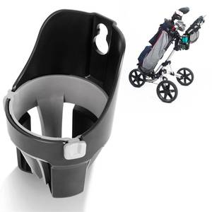 lot 1629 image: Tributary Brands Golf Push Cart Cup Holder Compatible with Clicgear, Sun Mountain, Bagboy and More. Golf Push Cart Accessories- Large Size