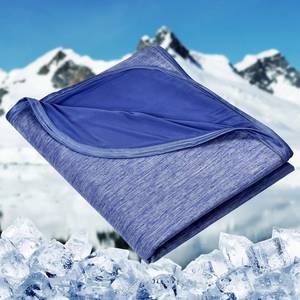 lot 1631 image: HOMFINE Cooling Blanket for Hot Sleepers Twin Size, Dark Blue 60x80