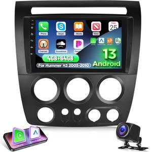 lot 1632 image: 464G for Hummer H3 2005 2006 2007 2008 2009 2010 Android Car Stereo - Wireless Carplay & Android Auto - 9 Inch Touchscreen Radio with 32EQ DSPWiFiGPSSWCMirror Link  AHD Rear View Camera, MIC