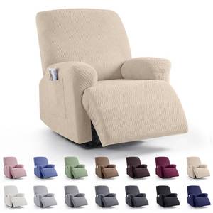 lot 1636 image: KinCam Recliner Chair Covers, Stretch Reclining Cover, Vanilla