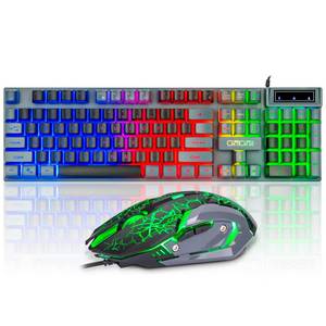 lot 2000 image: CHONCHOW Gaming Keyboard and Mouse Combo RGB LED Backlit USB Wired Key Board 3200dpi Mice Mechanical Feel Compatible with Xbox one ps5 Windows Laptop Computer(Grey-Black)