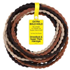 lot 2026 image: Jumbo Extra Long Thick Hair Ties - Strong Hold Ponytail Holders