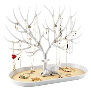 lot 2430 image: MORE&LESS Antlers Jewelry Display Stand,Tree Tower Rack Hanging Organizer for Ring Earrings Necklace Bracelet