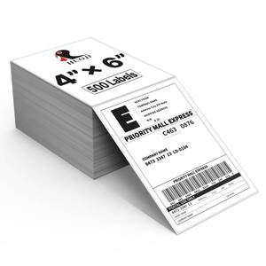 lot 2454 image: HUOJI 4x6 Thermal Labels, Perforated, 500Stack, Commercial Grade