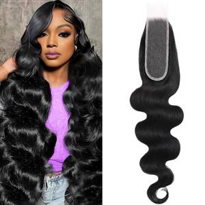 lot 2458 image: GOIHA 13x6 26 inch HD Lace Wig Closure Human Hair Skin-like 0.1mm thin frontal 100% Virgin Hair pre plucked Natural Black Straight