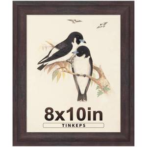 lot 2476 image: Tinkeps 8x10 Walnut Brown Picture Frame, Wide Border