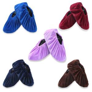 lot 2478 image: A 5 Pairs Reusable Non Slip Shoe Covers, Premium Soft Washable Thickened Boot Shoe Covers for Household, Office, Laboratory