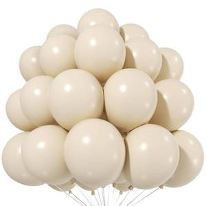 lot 2484 image: White Sand Latex Party Balloons 12 Inch Beige Cream Balloons Gender Reveal